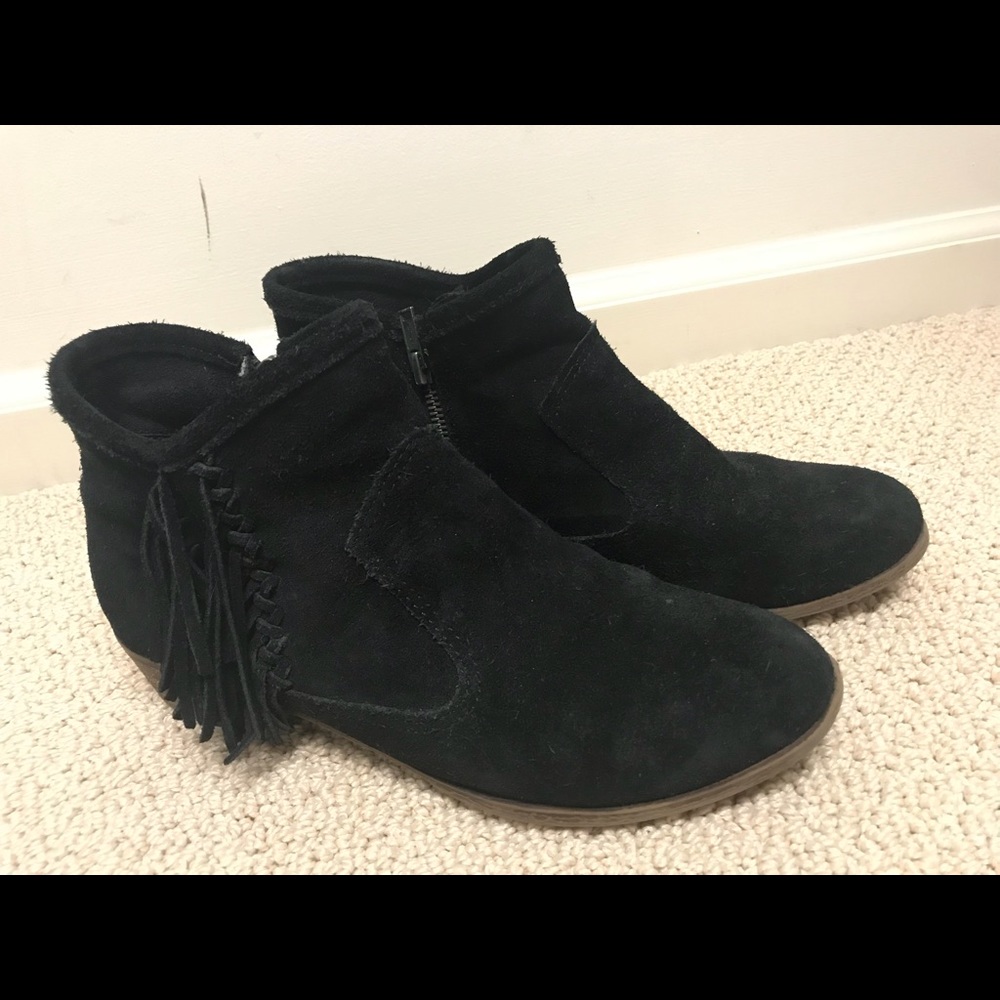 Boho black booties